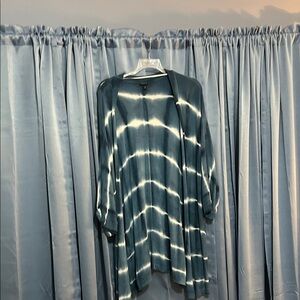 Torrid Blue and White Knit cardigan